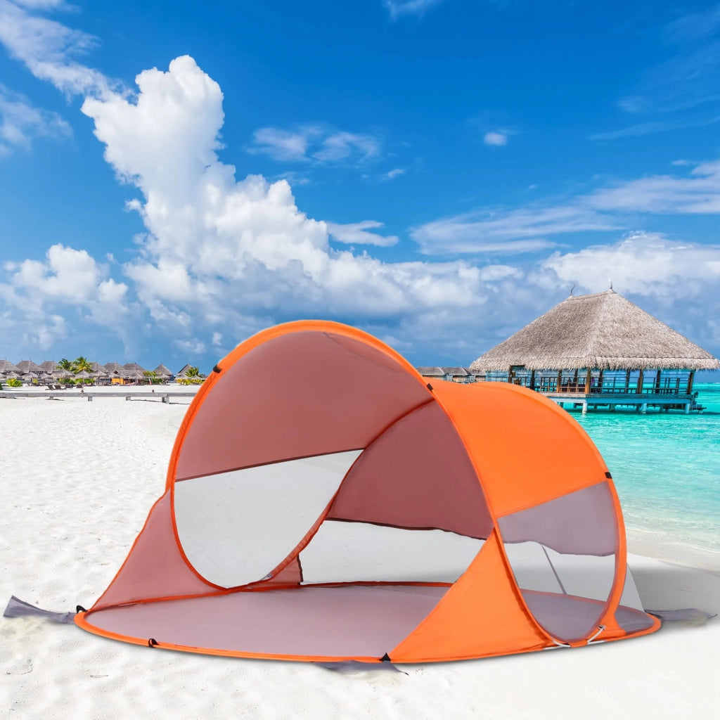Tenda da spiaggia pieghevole pop-up automatica ¨C zephmum ¨C arancione