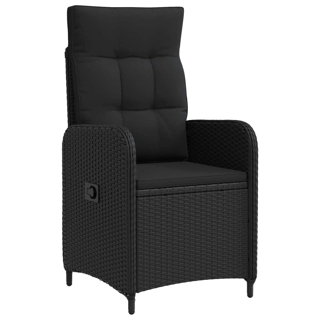 Set Lounge da Giardino 3 pz Nero 3422347