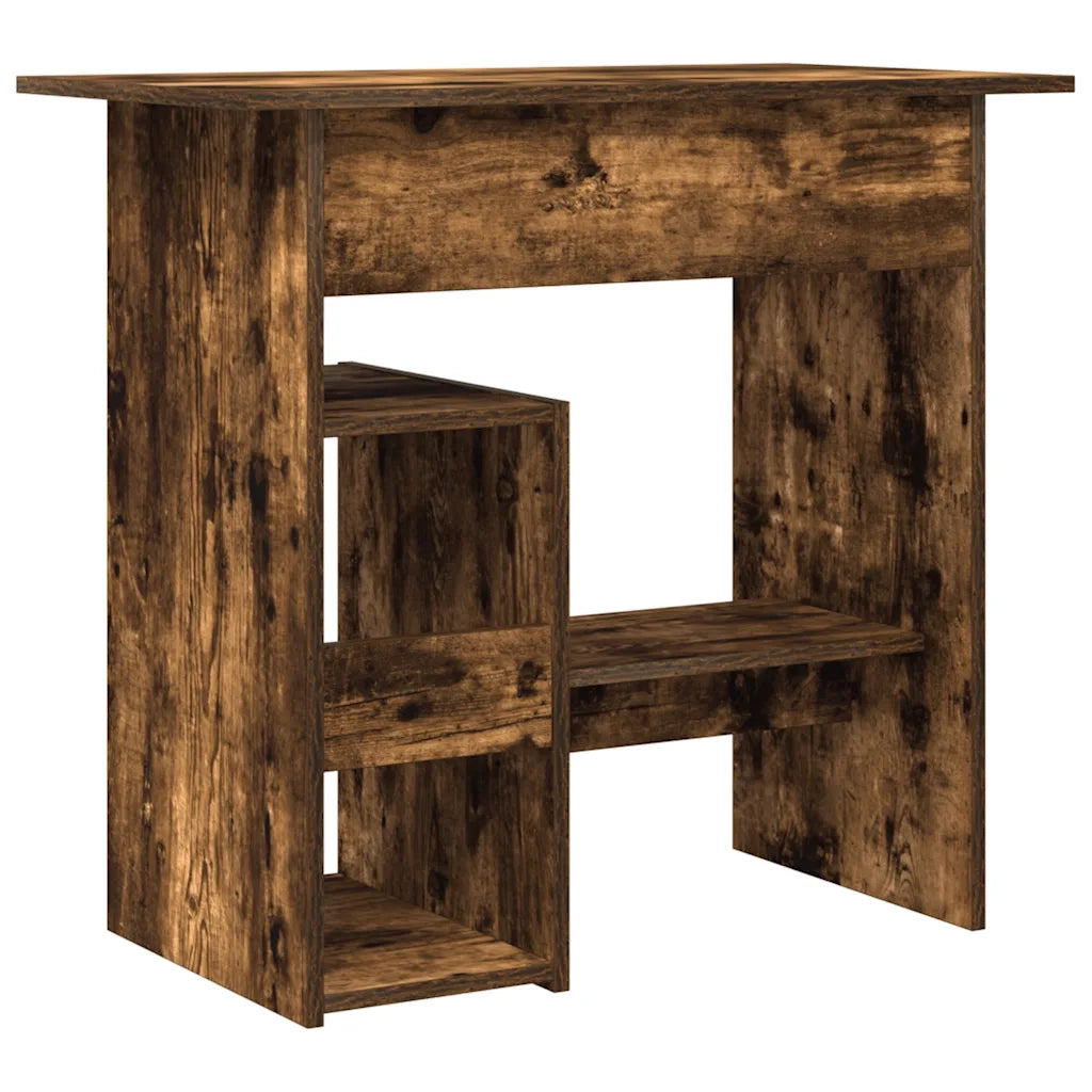 Scrivania | Tavolo da Ufficio Rovere Fumo 80x45x74 cm in Legno Multistrato