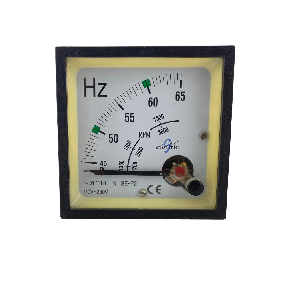 Frequenzimetro analogico 90 gradi Fe.72 45-65HZ 110-220V Aleyay