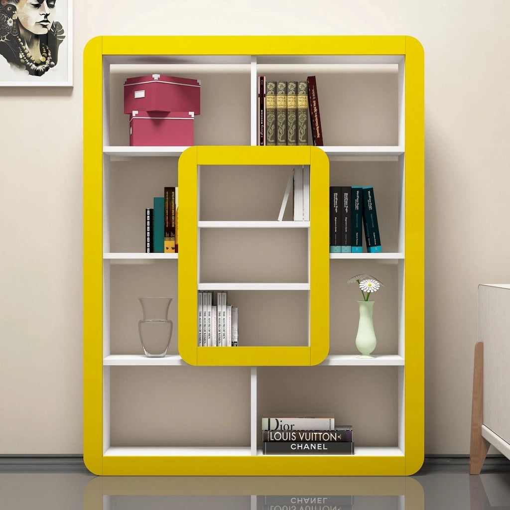 Biblioteca Caltrano, Libreria 8 Ripiani, 108x22x140h cm Bianco