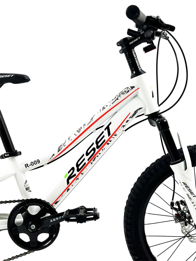 Bicicletta Mountain Bike per Bambini Unisex 20" MTB Phoenix 7V in Acciaio Bianco