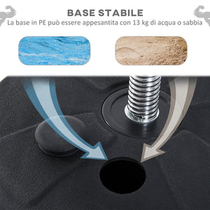 Punching Ball Sacco Boxe da Terra Altezza Regolabile 126-144 cm con Guantoni Nero