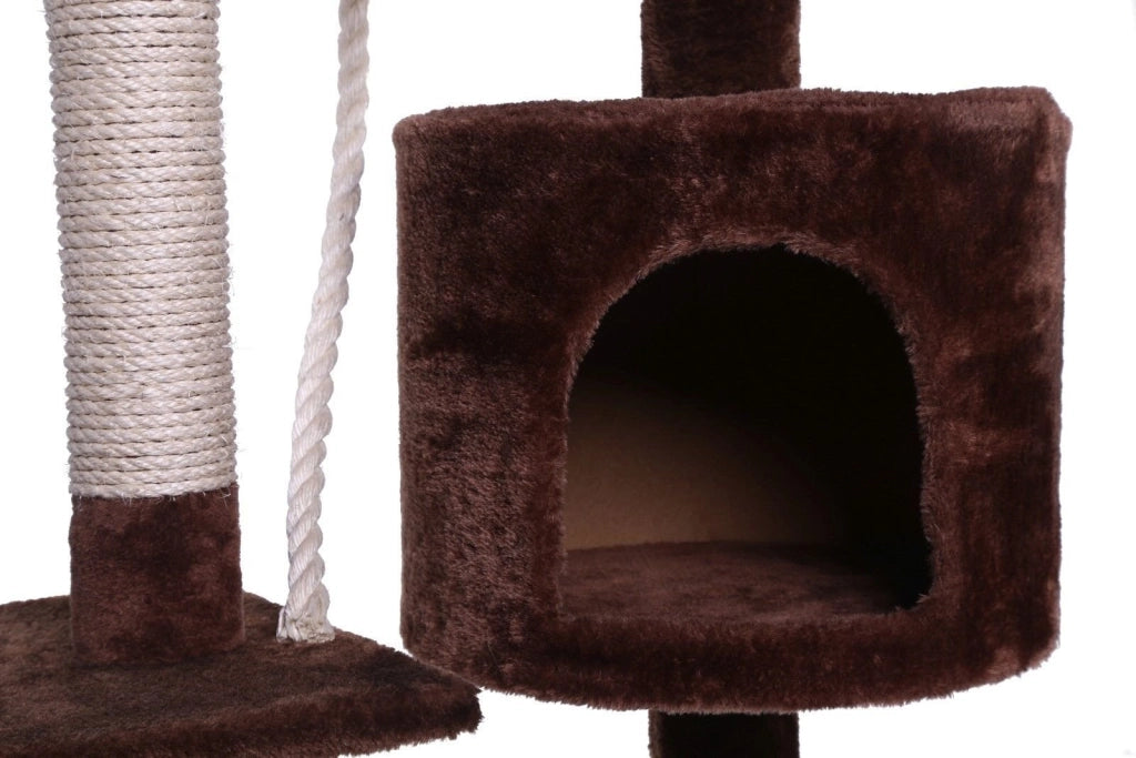 Albero per Gatto con Graffiatoio Cuccia Giocattolo Gatti Parco Giochi Tiragraffi in Sisal Naturale