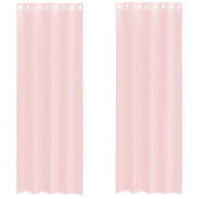 Tende in Voile con Occhielli 2 pz Rosa Chiaro 140x260 cm