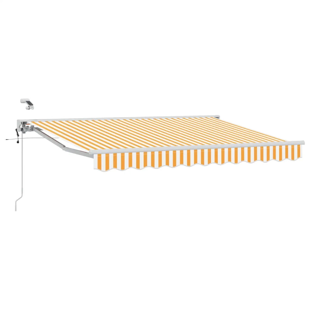 Tettuccio Elettrico Retrattile Giallo e Bianco 3 x 2,5 m 3421315