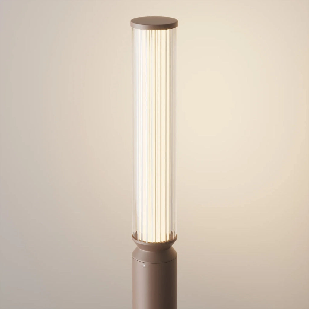 Maytoni Paletto da Esterno Moderno Lit 1 luce LED integrato IP65 marrone alluminio vetro