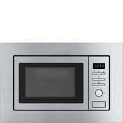 Smeg fmi020x forno a microonde da incasso, estetica universale, inox, 20 litri