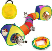 Tunnel interattiva 3-in-1 per gatti, cani, conigli e bambini - Tunnel da piegare con suono di rintocco e set di conservazione