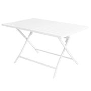 Tavolino pieghevole in alluminio 77x130x73h cm colore Bianco mod. Alabama