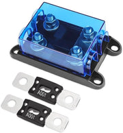 Zekeringhouder a doppia via – 12V/48V – Sicuro e affidabile – Incluso 2 zecchini di 100A – Adatto per auto e camion