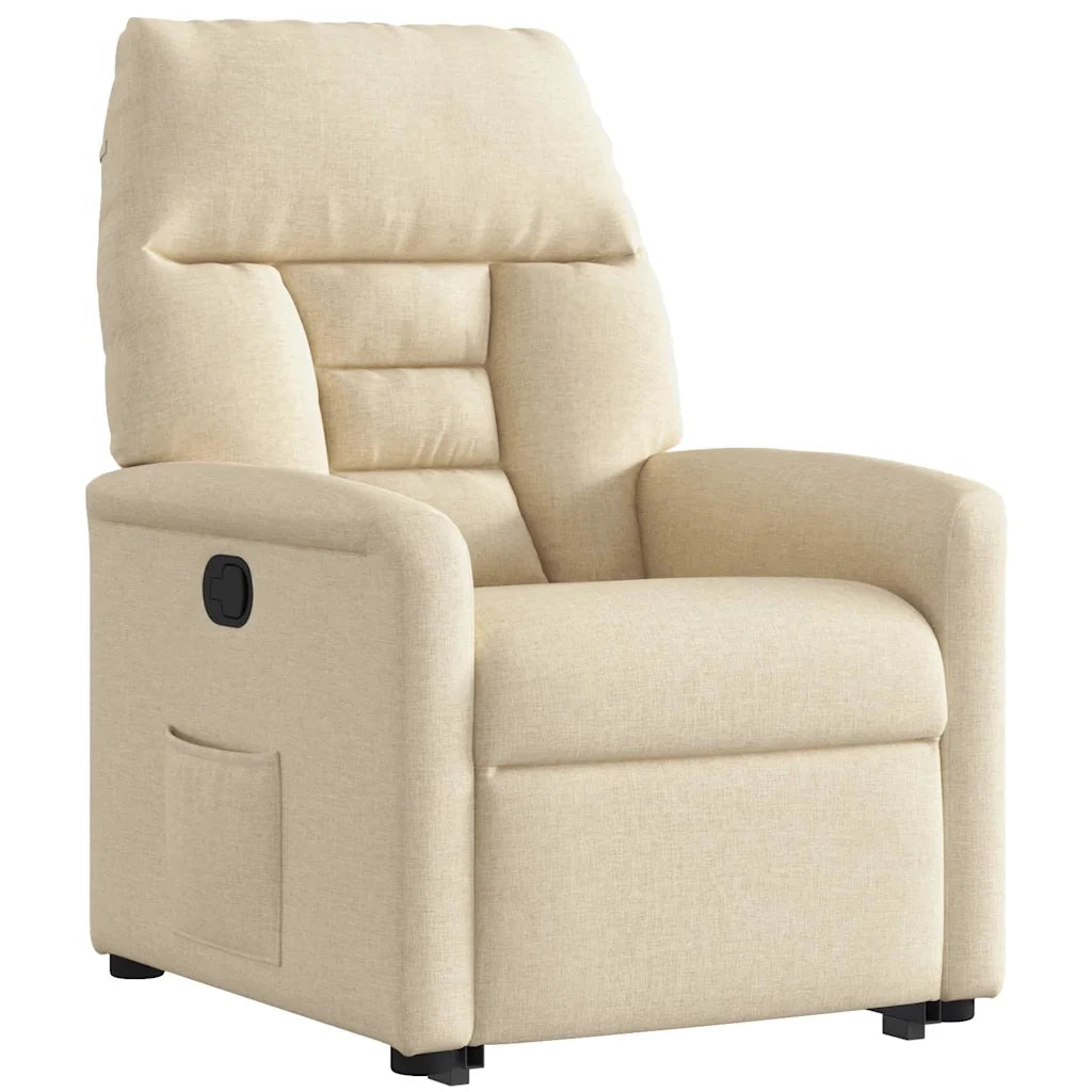 Poltrona Alzapersona Reclinabile Crema in Tessuto 3303040