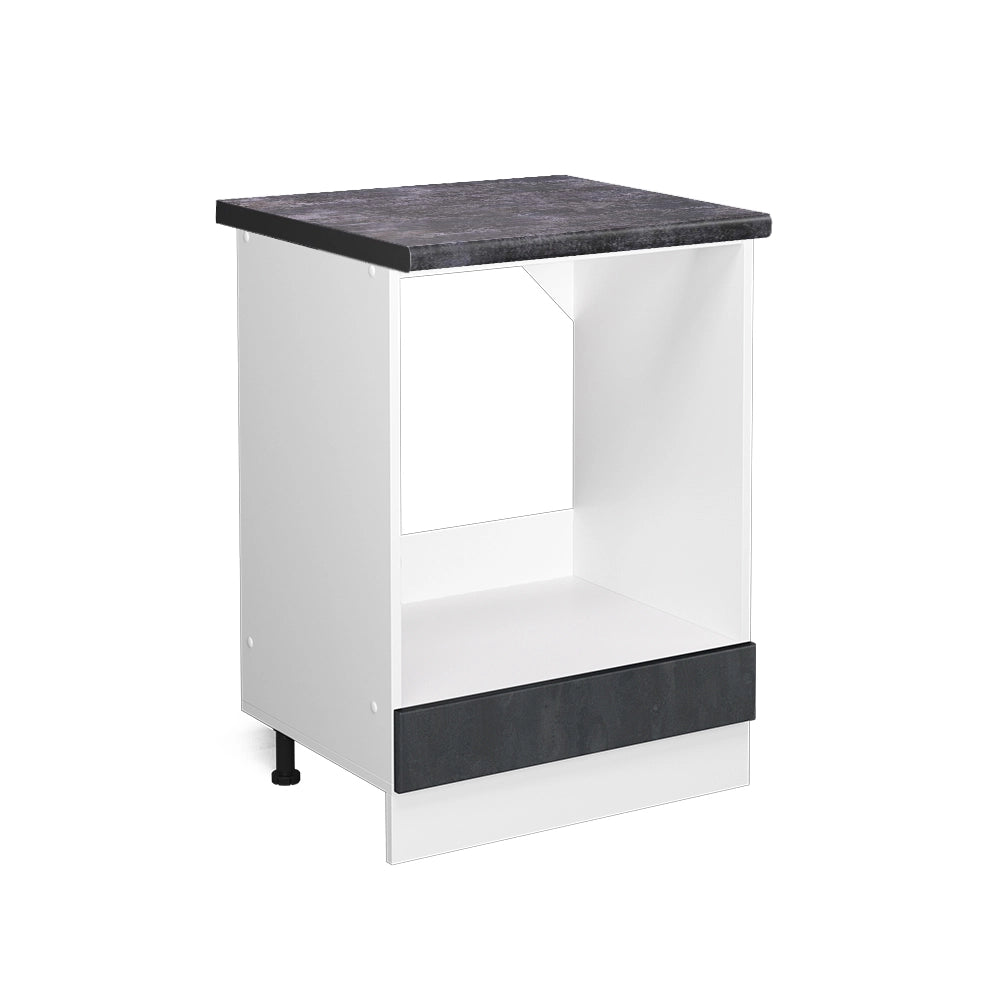 Mobile per forno da incasso R-Line Calce nera/Bianco 60 cm PL Antracite Vicco