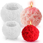 2 pezzi di gel di rosa, forme a candela in silicone, creare fiori 3D, candele profumate, decorazioni, regalo