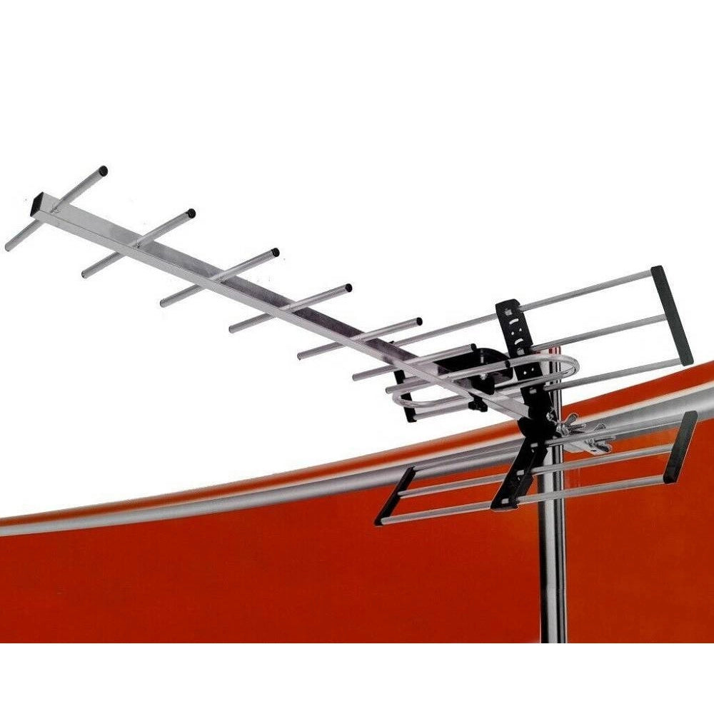 Trade Shop - Antenna Tv Uhf Dvb-t Dvb-t2 Digitale Esterno Amplificata Hdtv Lte 38dbi Wc-237b -