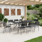 Set da Pranzo per Giardino 9 pcs Antracite Acciaio 3429145
