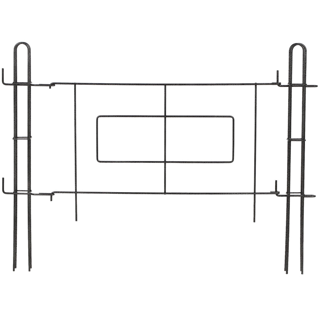 Cancello da giardino KADAX, pannello in metallo per recinzione con pali 93x72cm