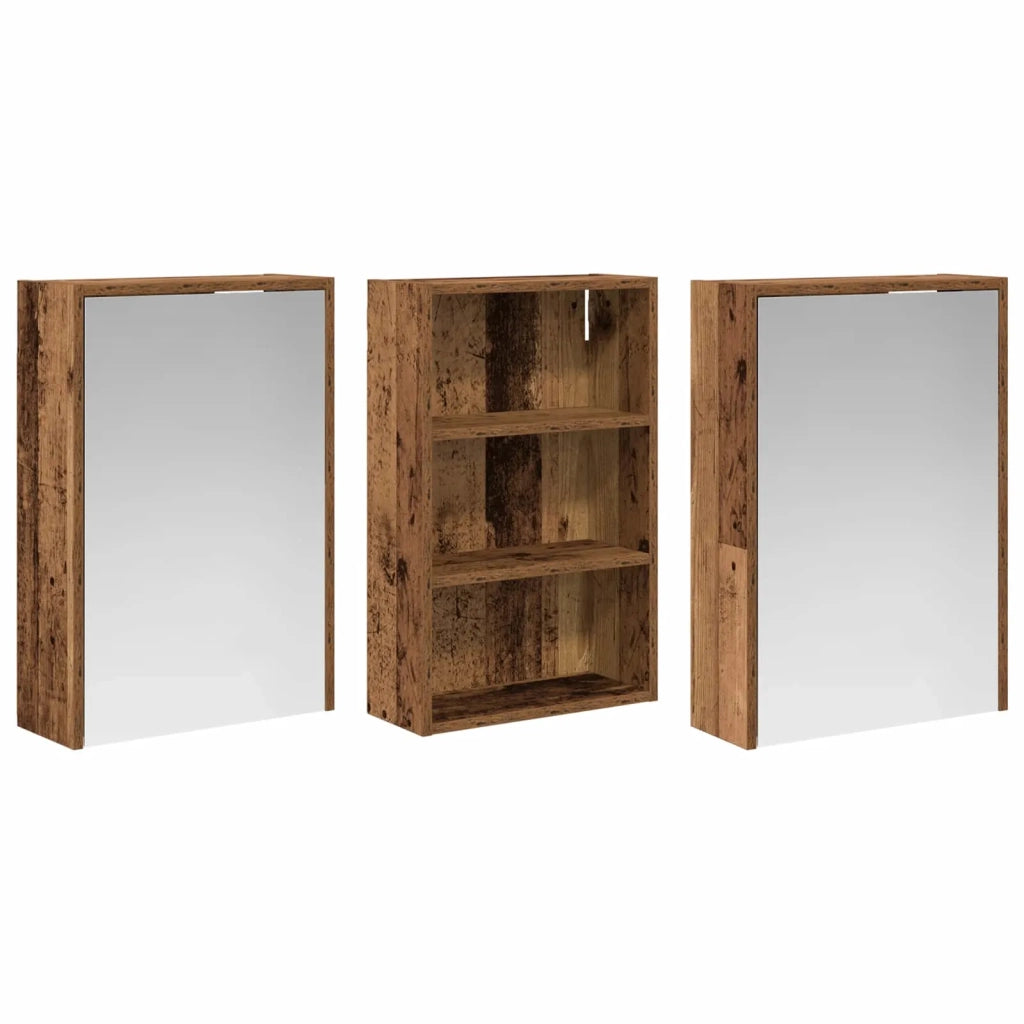 Set di Armadi da Bagno 3 pz 126 x 16 x 62.5 cm 3403830