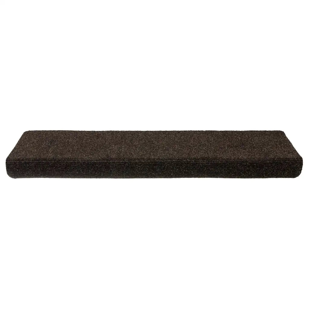 Tappetini per scale autoadesivi 30 pz 65x21x4 cm marrone scuro bordo rettangolare 3365697