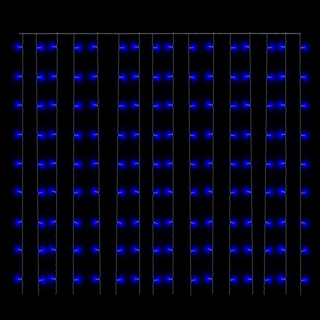 Tenda Luci a Ghiaccioli 3x3m 300 LED Blu 8 Funzioni 328930