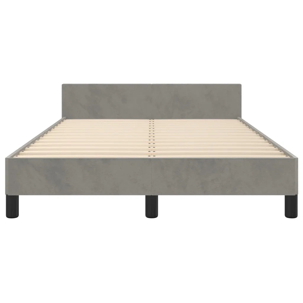 Giroletto senza Materasso Grigio Chiaro 120x190 cm Velluto