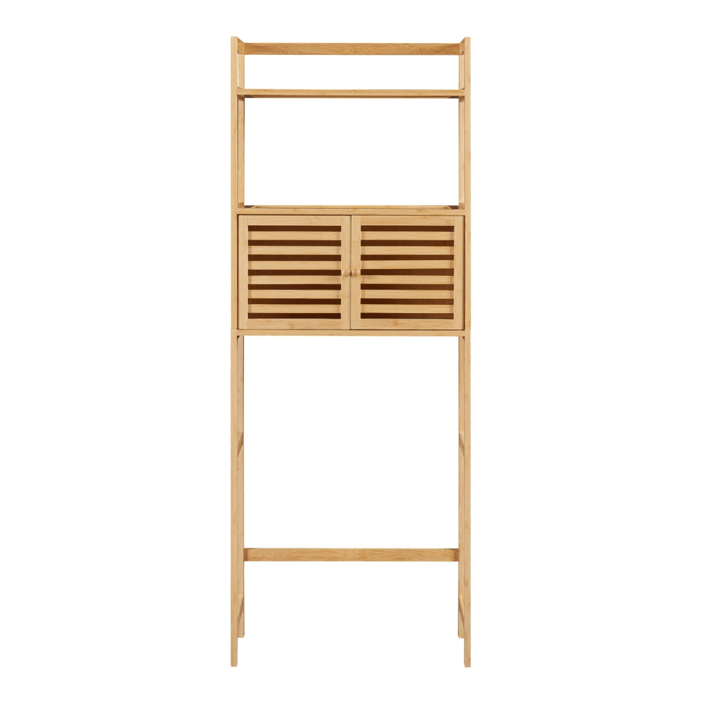 Armadietto Sopra Gabinetto Haugesund Sovrastruttura WC 158x60x26 cm Bambù Naturale [en.casa]