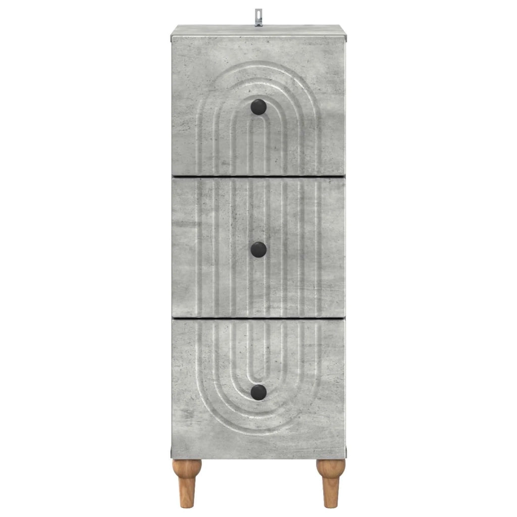 Mobile con Cassetti Grigio Cemento 33 x 34,5 x 90 cm