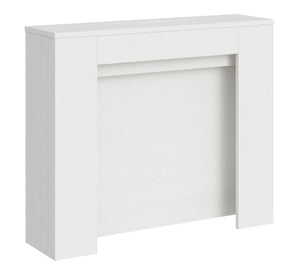 Consolle Allungabile 90x25/211 cm Pannelli in Nobilitato Kiba Bianco Frassino