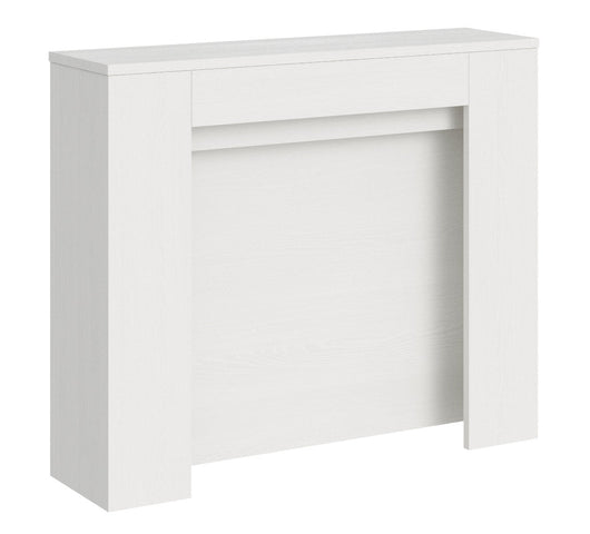 Consolle Allungabile 90x25/211 cm Pannelli in Nobilitato Kiba Bianco Frassino