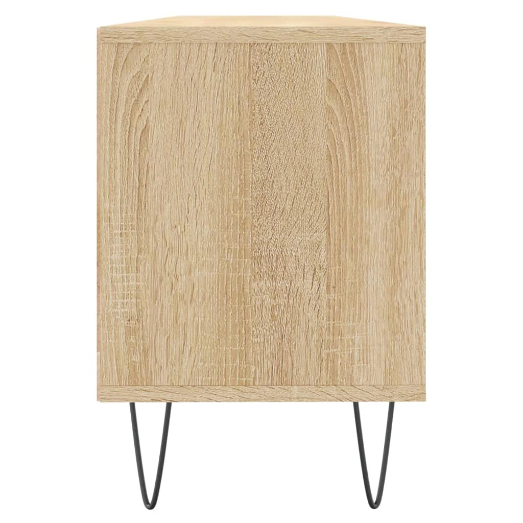 Mobile TV multimediale mensola TV credenza mobile TV sala da pranzo soggiorno camera da letto rovere Sonoma 150 x 30 x 44,5 cm legno ingegnerizzato marrone 02_0027481