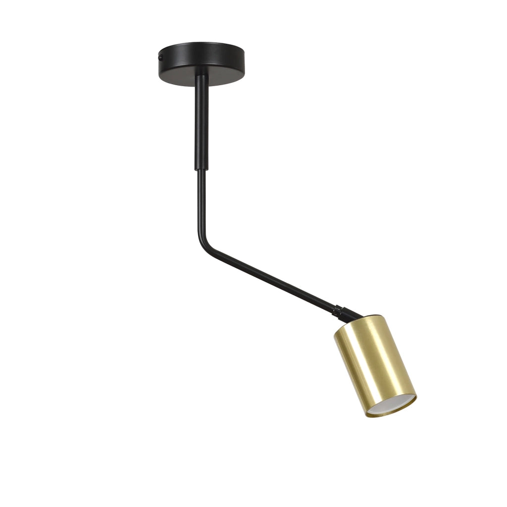 Plafoniera Minimal Tenjin Acciaio Nero 1 Luce Gu10 Ip20