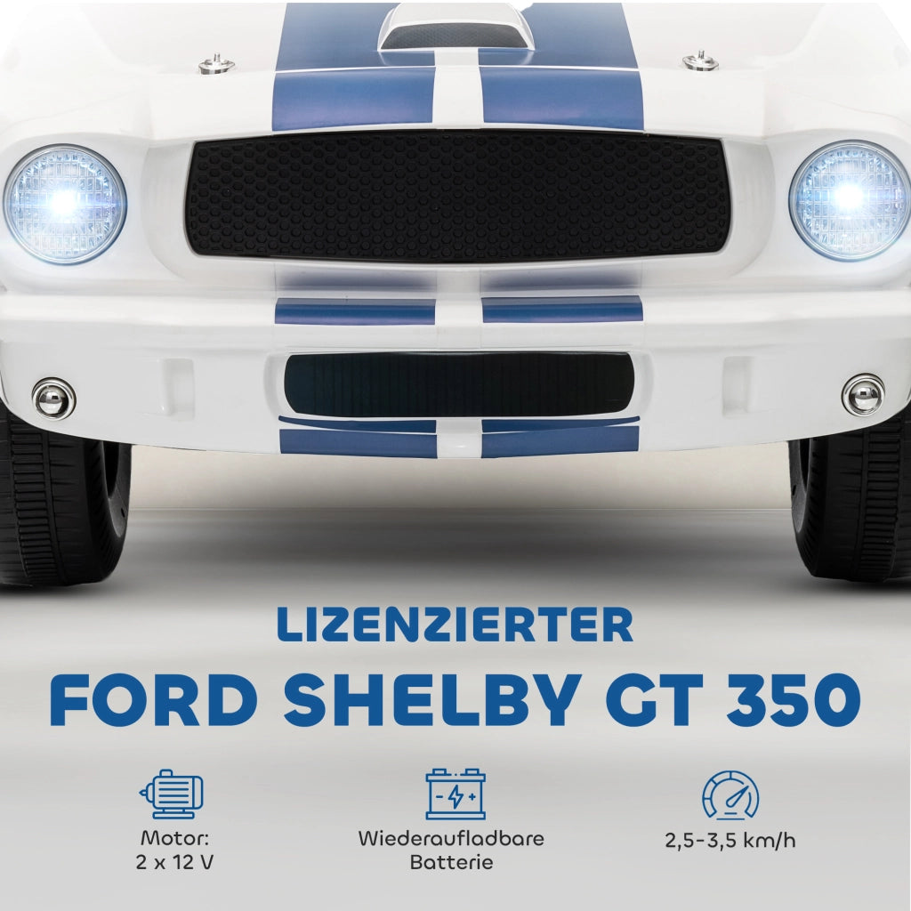 Auto elettrica per bambini 12V ¨C zephmum ¨C Bianco con telecomando 2.4GHz