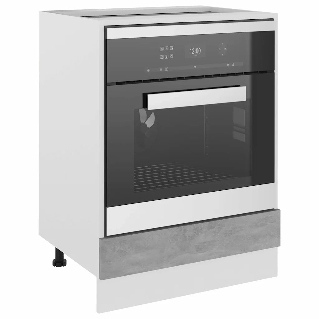 Mobile per Forno “Riga” Grigio Cemento 60x46x81,5 cm