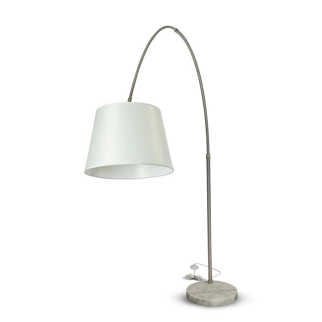 Lampada del pavimento a LED E27 paralume in avorio