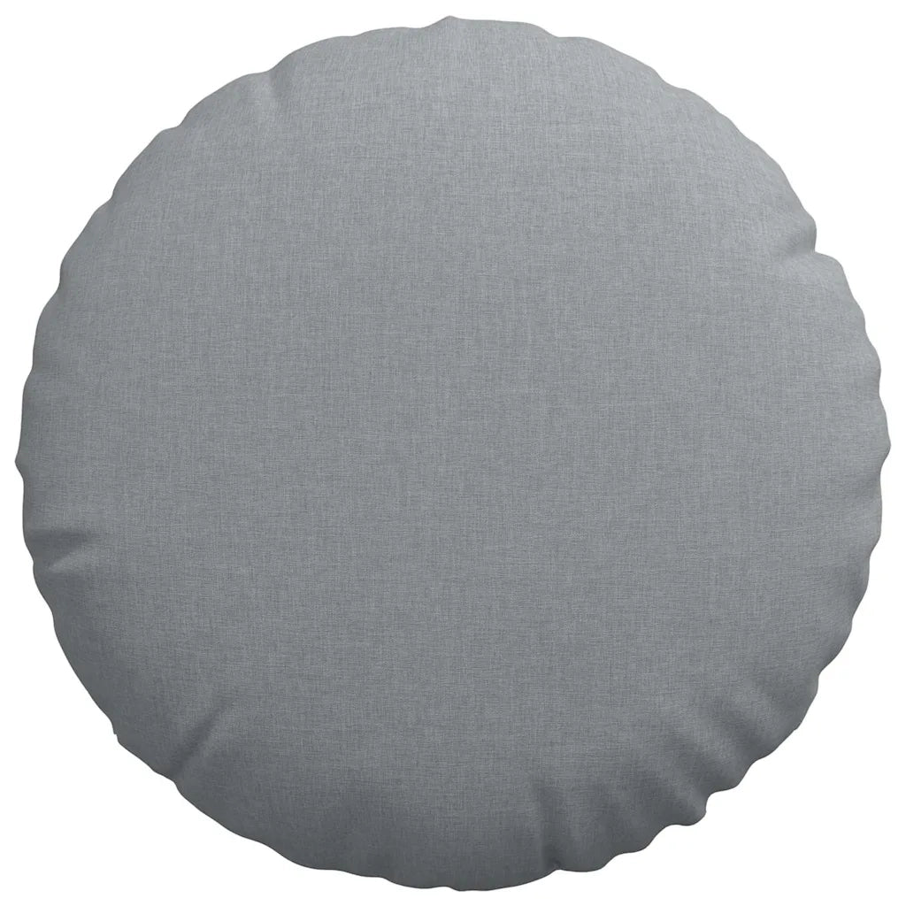 Cuscini per Seduta 2 pcs Grigio chiaro Ø50 x 19 cm Tessuto