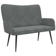 Divano | Divano da soggiorno | Sofa a Due Posti Grigio scuro 115 x 61 x 87 cm Velluto