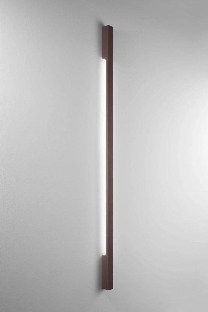 APPLIQUE LED HERCULES CORTEN IN ALLUMINIO E DIFFUSORE IN PC 47W 6800LM CCT 2700 E 3500 E 4000K IP65 60X55X2000MM