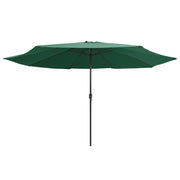 Ombrellone da Giardino-Ombrello da Balcone con Palo in Metallo 390 cm Verde
