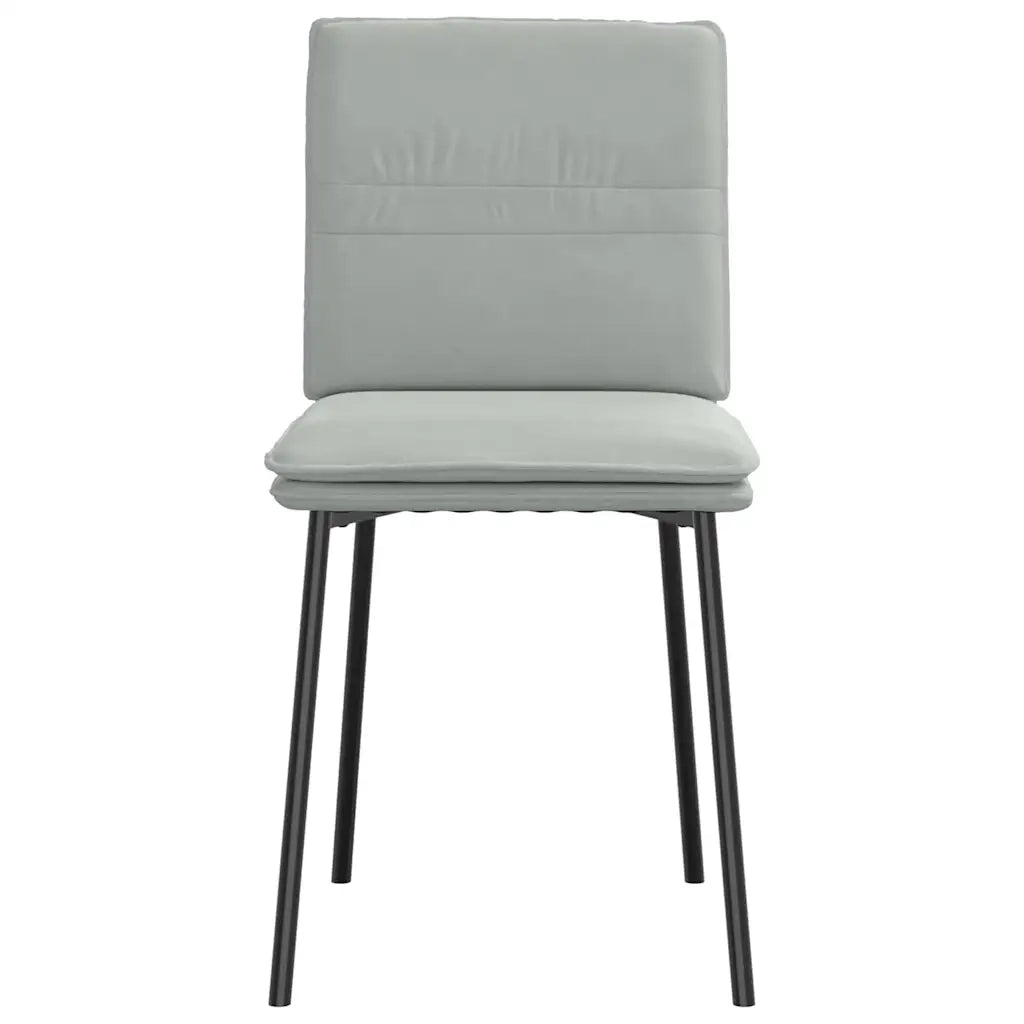 Sedie da Pranzo 4 pz Grigio Chiaro in Velluto