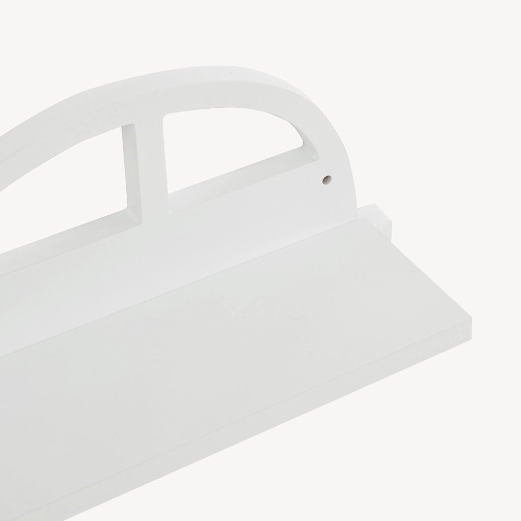 Mensola Skanderborg per Cameretta Sostegno Consolle Decorativo a Forma di Automobile - Bianco [en.casa]