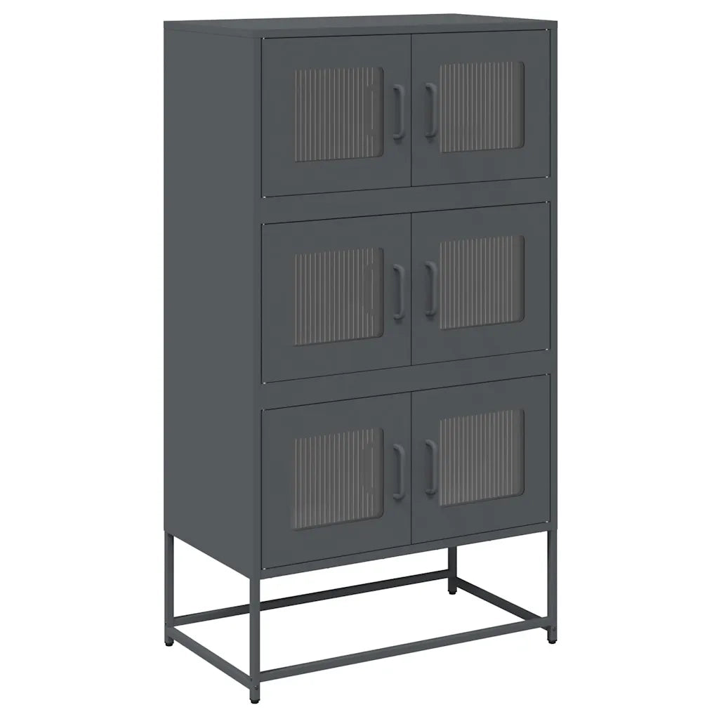 vidaXL Credenza Antracite 68x39x123 cm Acciaio