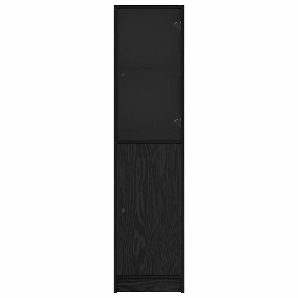 Credenza Rovere Nero 35 x 37 x 142 cm Legno multistrato