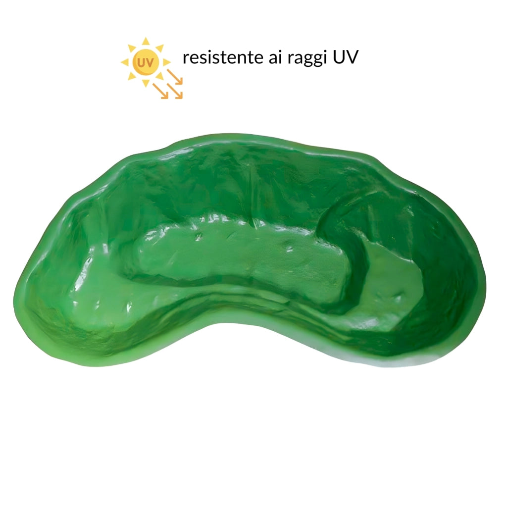 Laghetto da giardino nemi verde e pompa gda 1500 uvc 5 watt