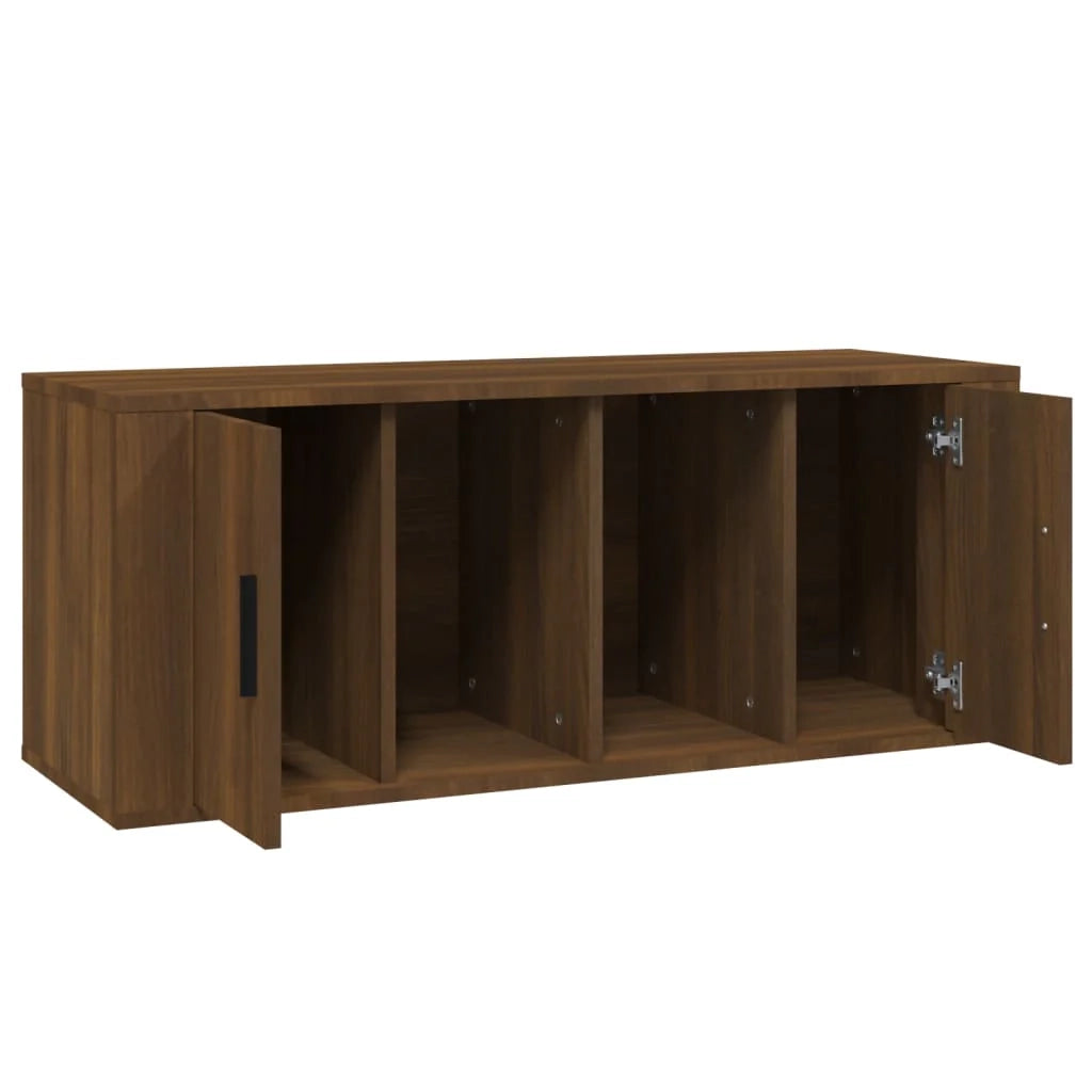 Mobile TV multimediale scaffale TV mobile TV sala da pranzo soggiorno camera da letto rovere 100 x 35 x 40 cm legno ingegnerizzato marrone 02_0027105