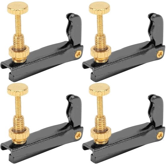 Set di regolatori per violoncello a 4 pezzi - Tuner di violoncello - Accessori di ricambio per strumenti musicali - Adatto per violoncello 3/4 - 4/4 - Materiale in metallo duraturo - Lunghezza 2,7 cm