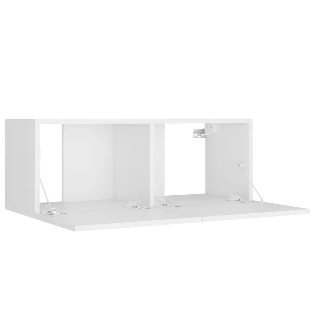 Set di Mobili Porta TV 4 pz-Credenza per TV Bianco in Legno Multistrato 702267