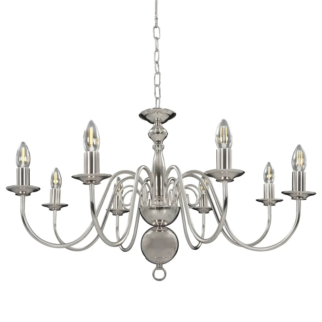 Lampadario Argento con 8 Lampadine E14 CFW5397304