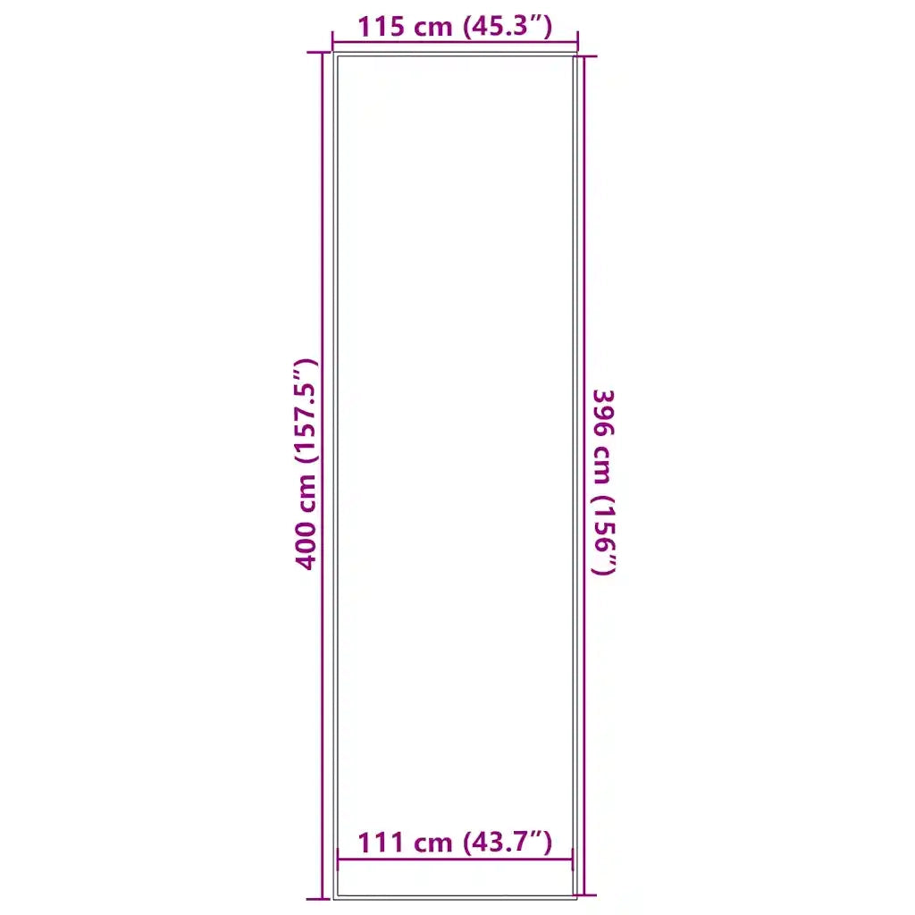 vidaXL Zerbino Antracite 115x400 cm