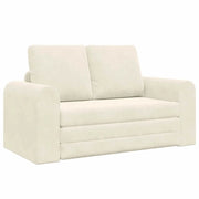 Divano letto | Sof¨¤ letto | Letto singolo Crema 148 x 71 x 83 cm Velluto