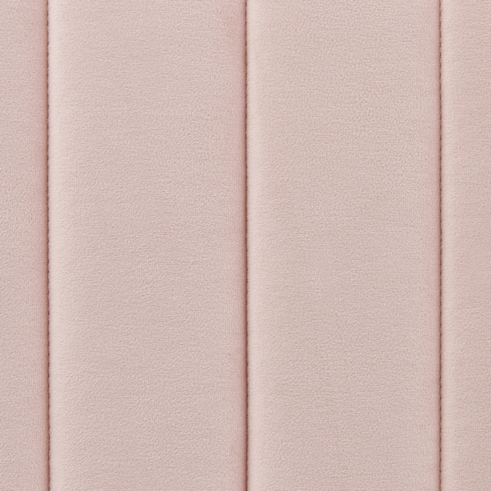 Letto in velluto rosa pastello 180 x 200 cm trapuntato testiera gambe in metallo design moderno